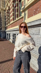 One shoulder sweater elisa - off white