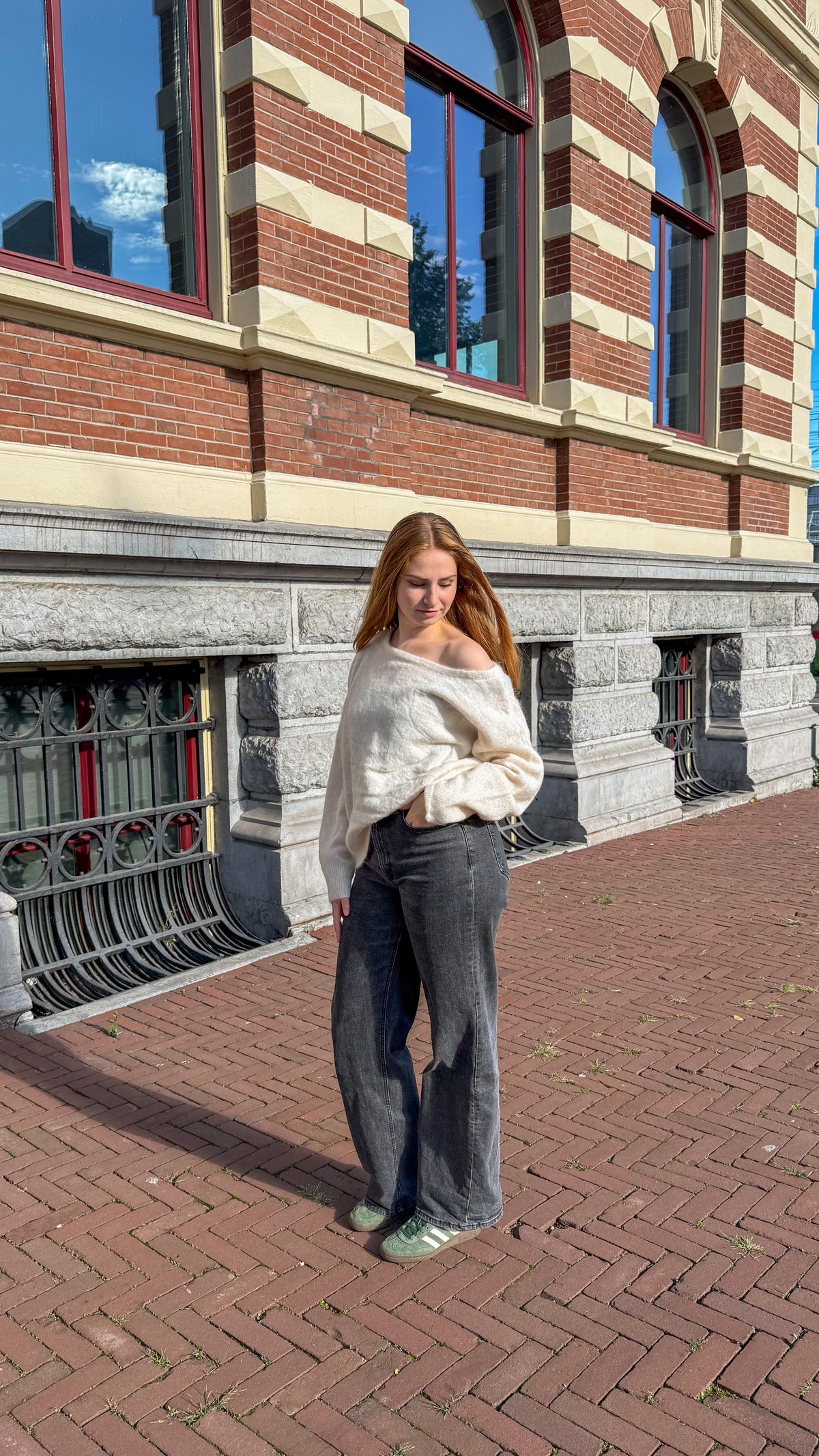 One shoulder sweater elisa - off white