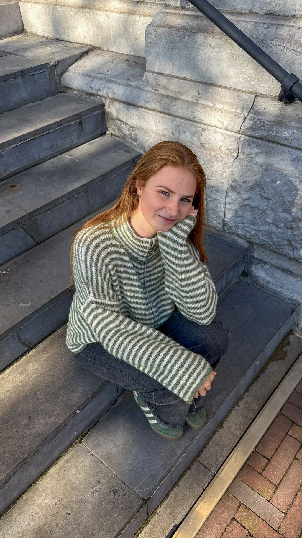 Soft striped knit cardigan eva