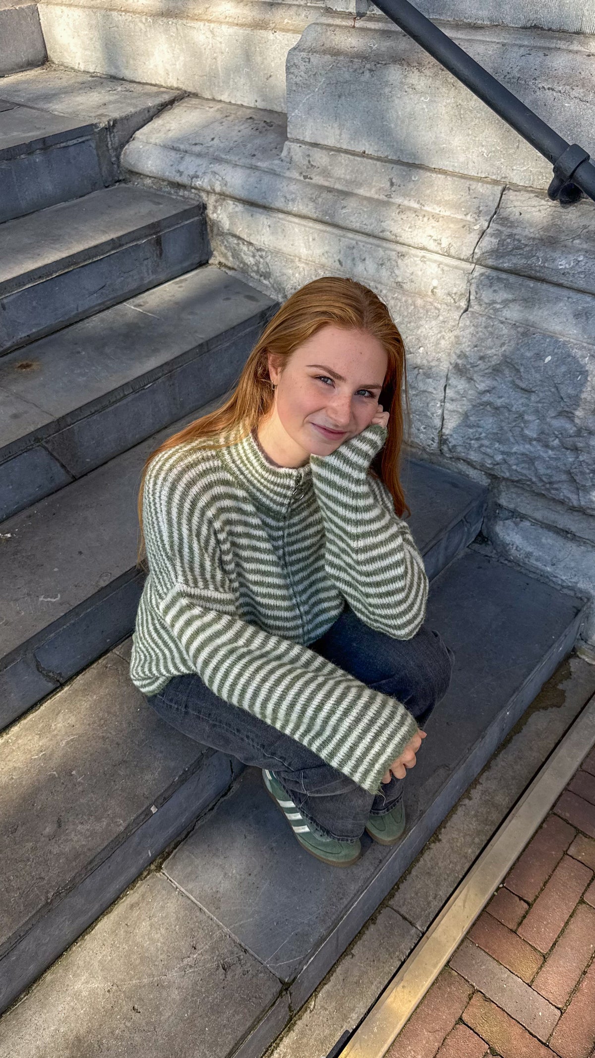 Soft striped knit cardigan eva