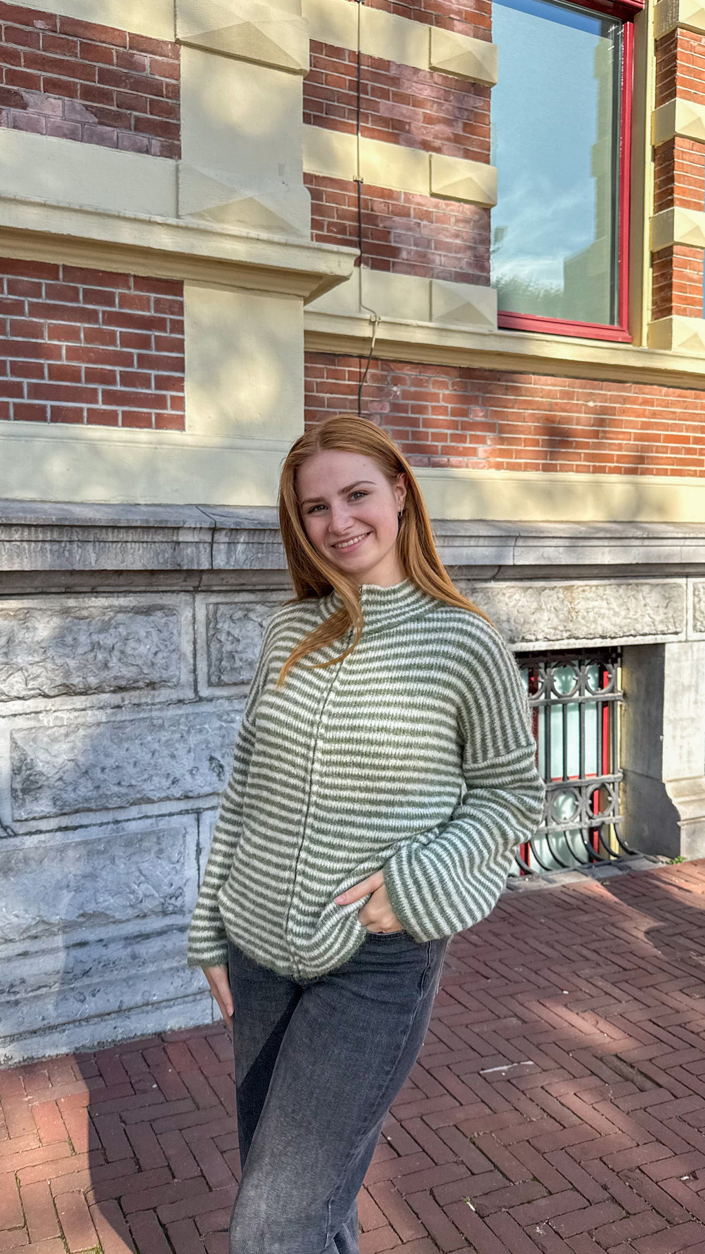 Soft striped knit cardigan eva