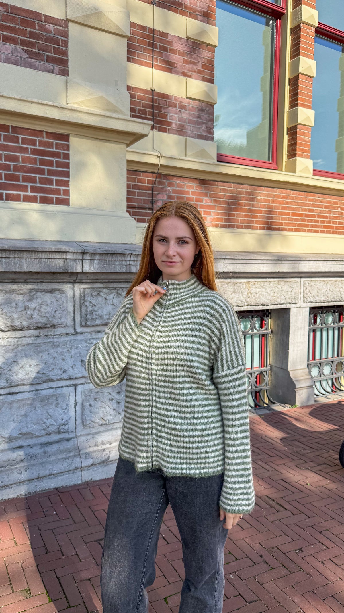 Soft striped knit cardigan eva