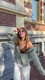 Soft striped knit cardigan eva