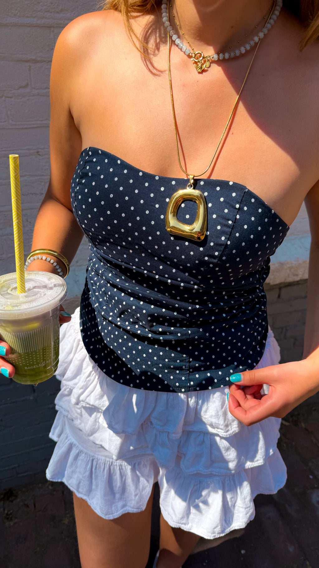 Dotted tube top luna