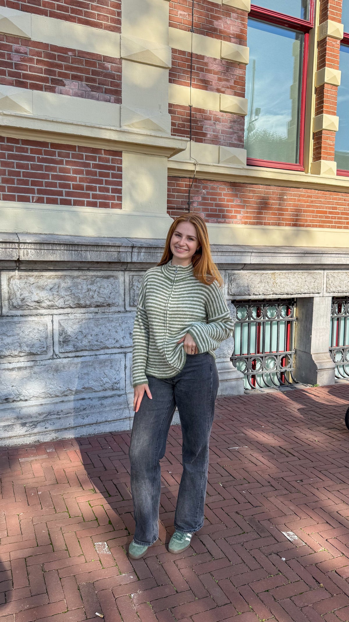 Soft striped knit cardigan eva