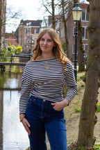 Striped assymetric longsleeve puk