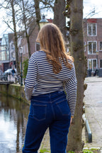 Striped assymetric longsleeve puk