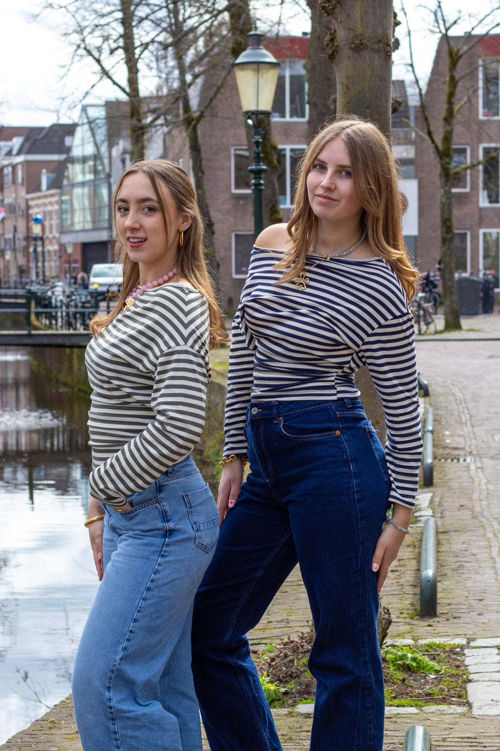Striped assymetric longsleeve puk