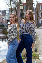 Striped assymetric longsleeve puk