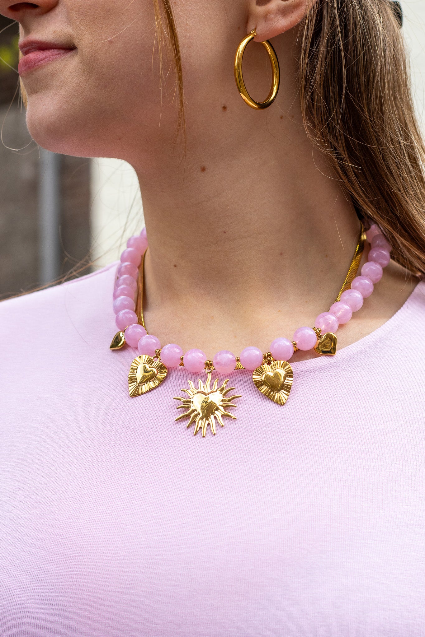 Bead necklace summer charms