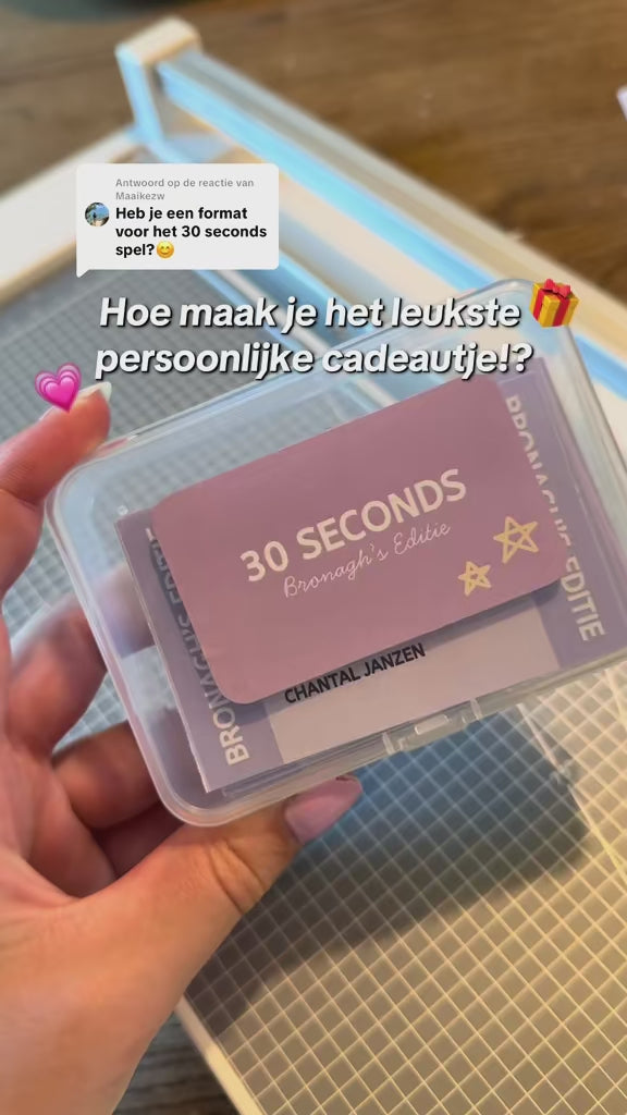 Template persoonlijk 30 seconden spel